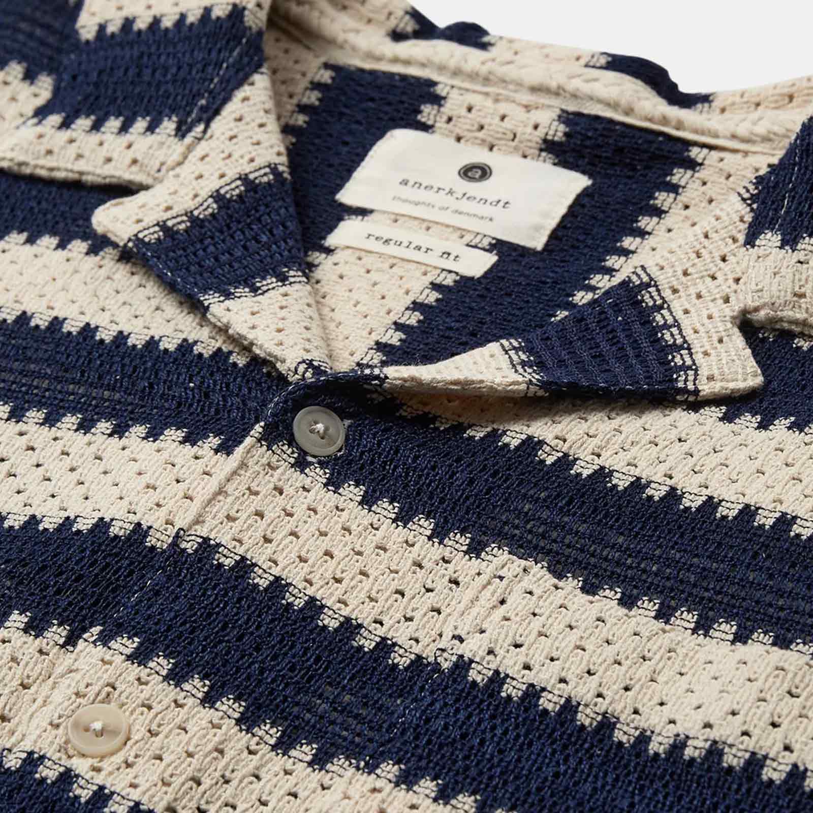 Akleander Stripe Lace S/S Shirt tofu - Image 3