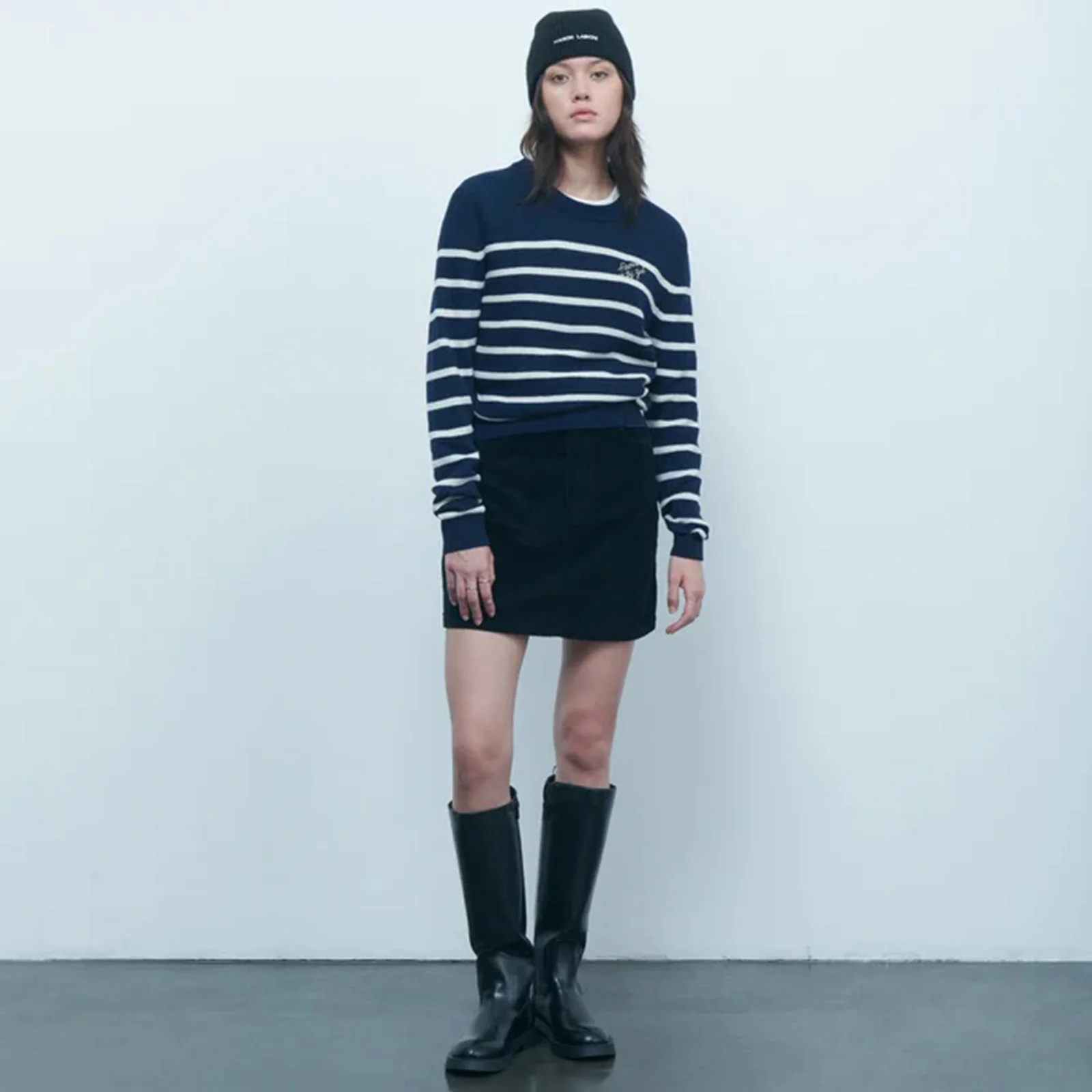 Choiseul Paris City Girl Jumper nocturnal blue ivory - Image 2