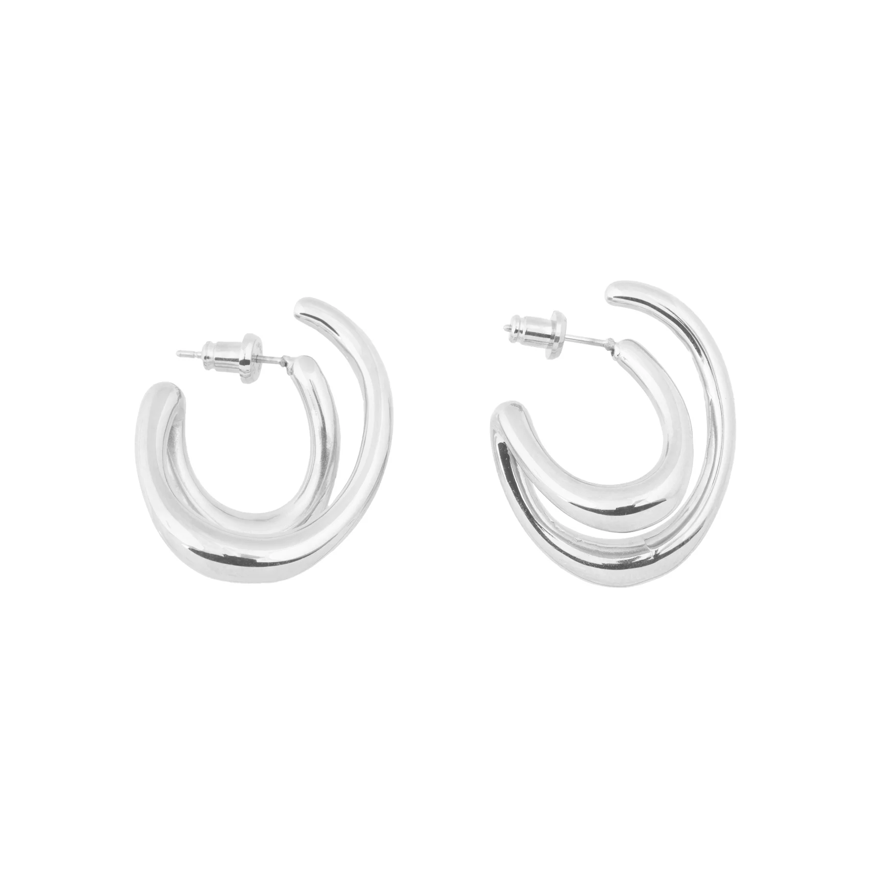 Cutted Earrings silver - Image 2