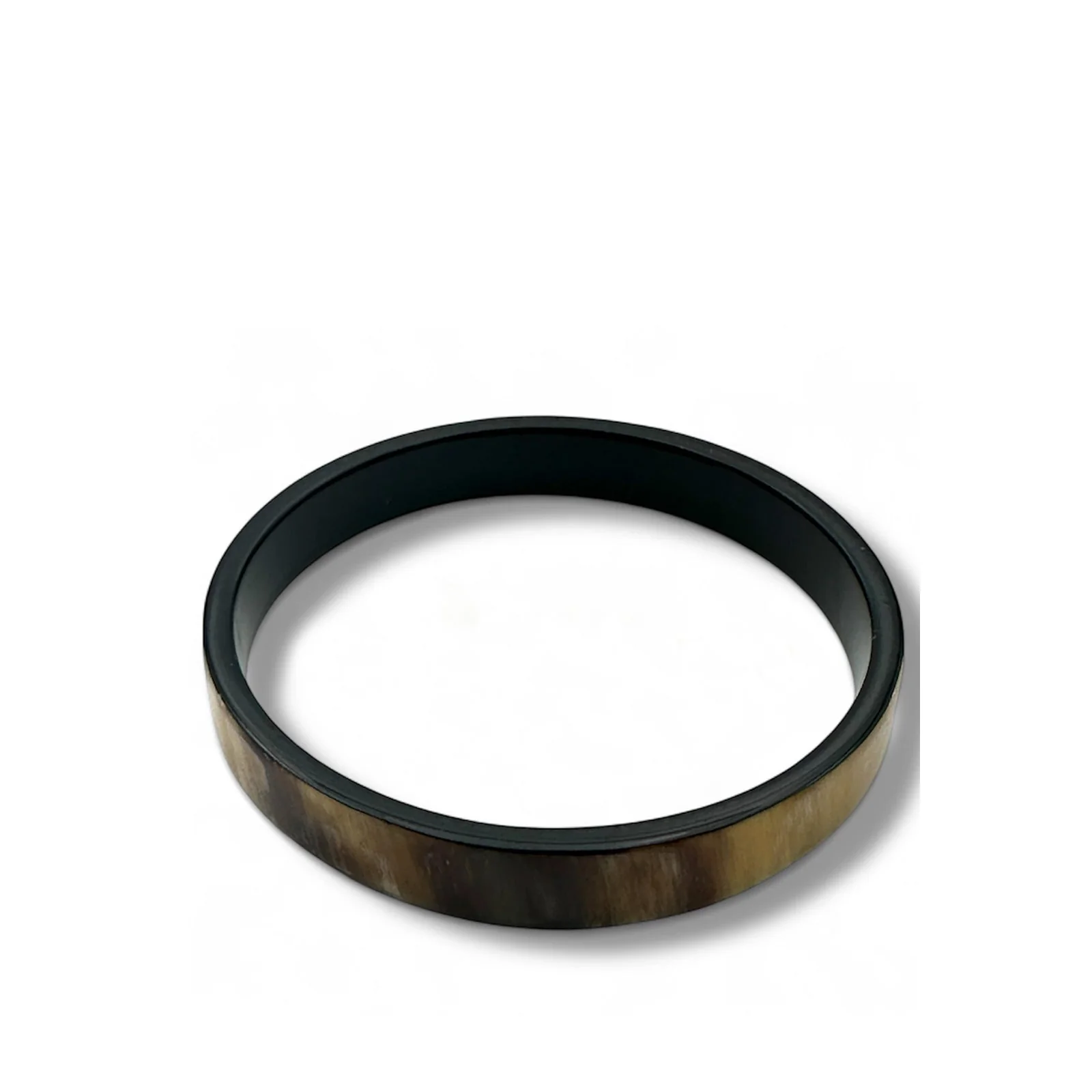 Flat Buffle Horn Bracelet noir C41