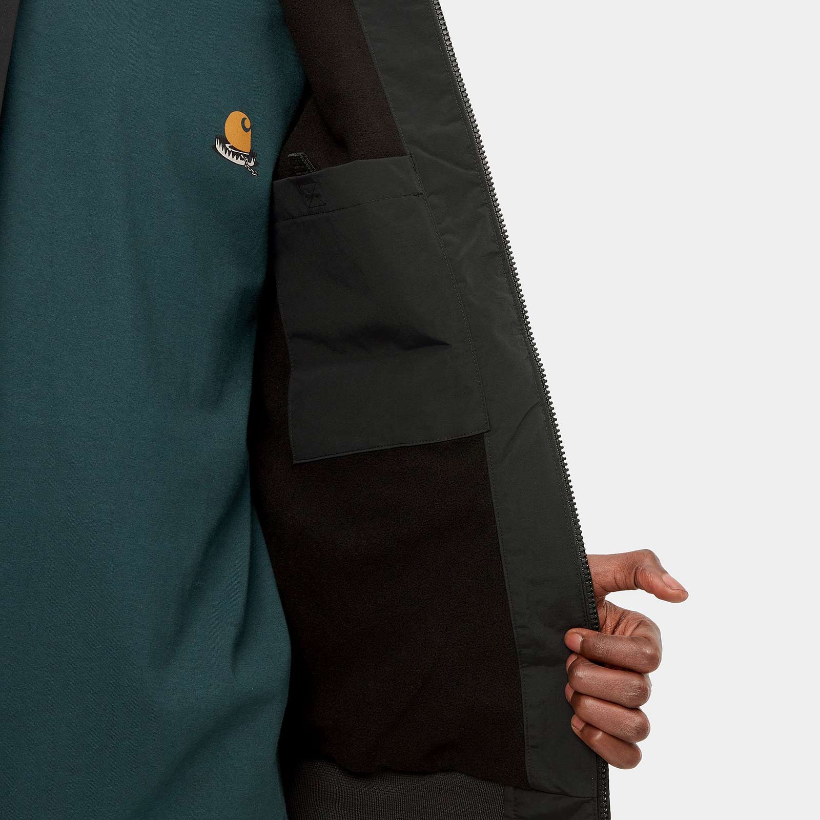 Hooded Sail Jacket Black/White - Image 4