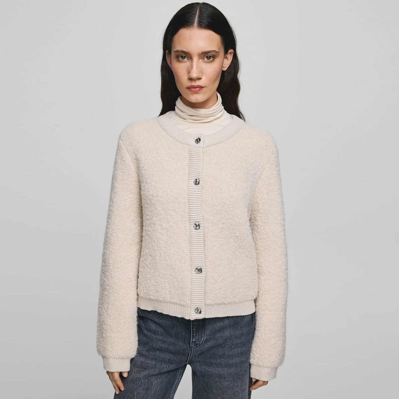 MSCHNerida Knit Jacket oatmeal