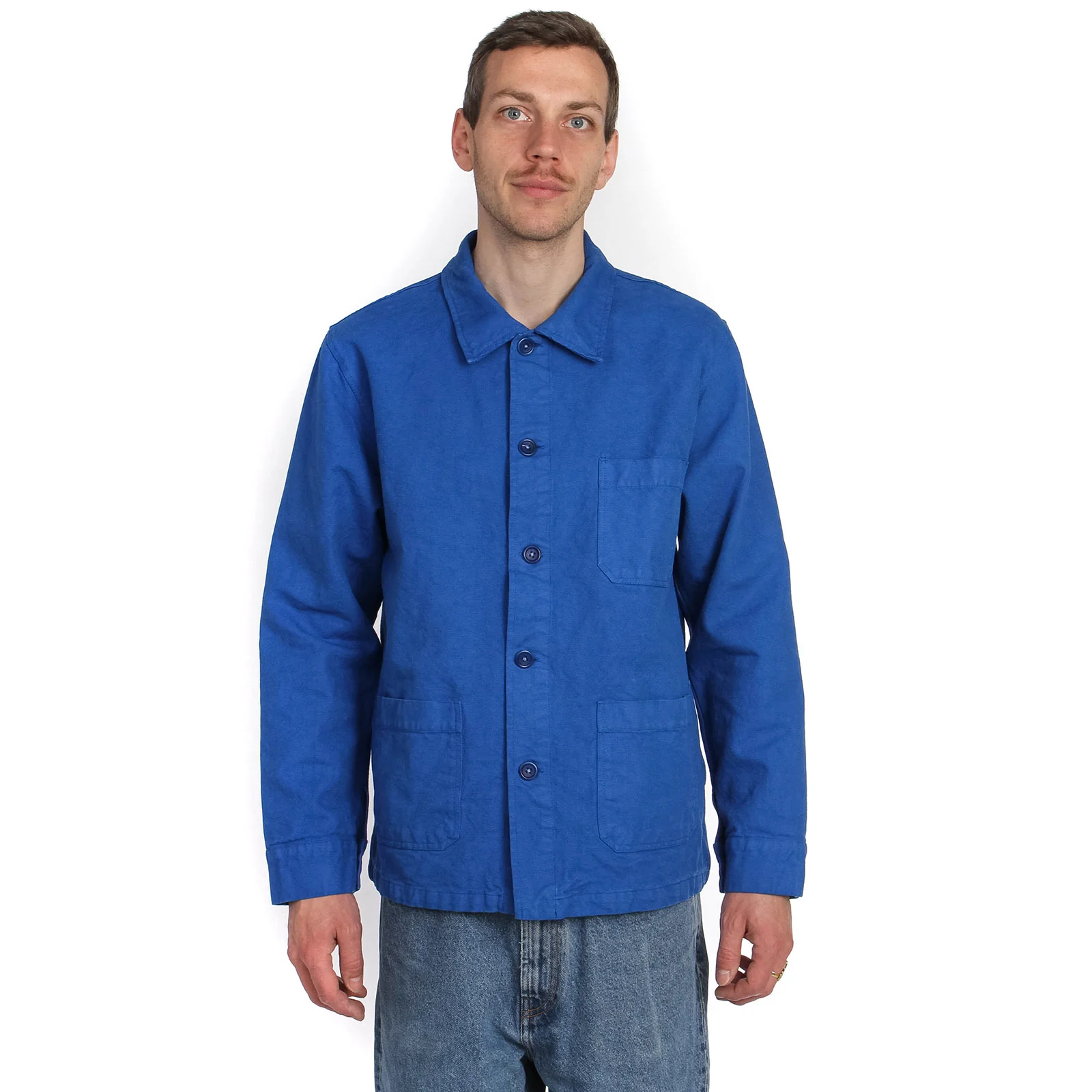 Organic Workwear Jacket pacific blue - Image 3