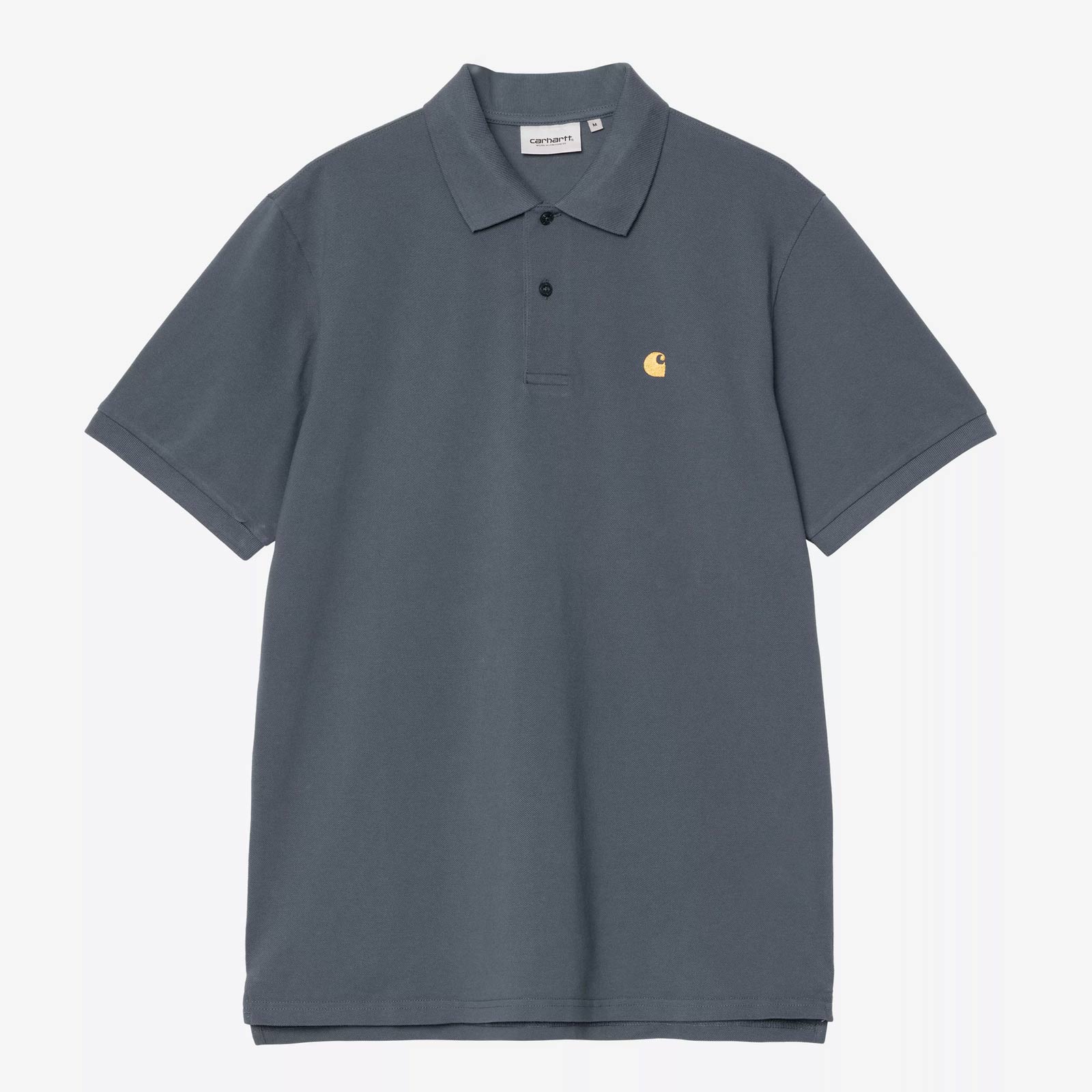 S/S Chase Pique Polo cozy blue/gold