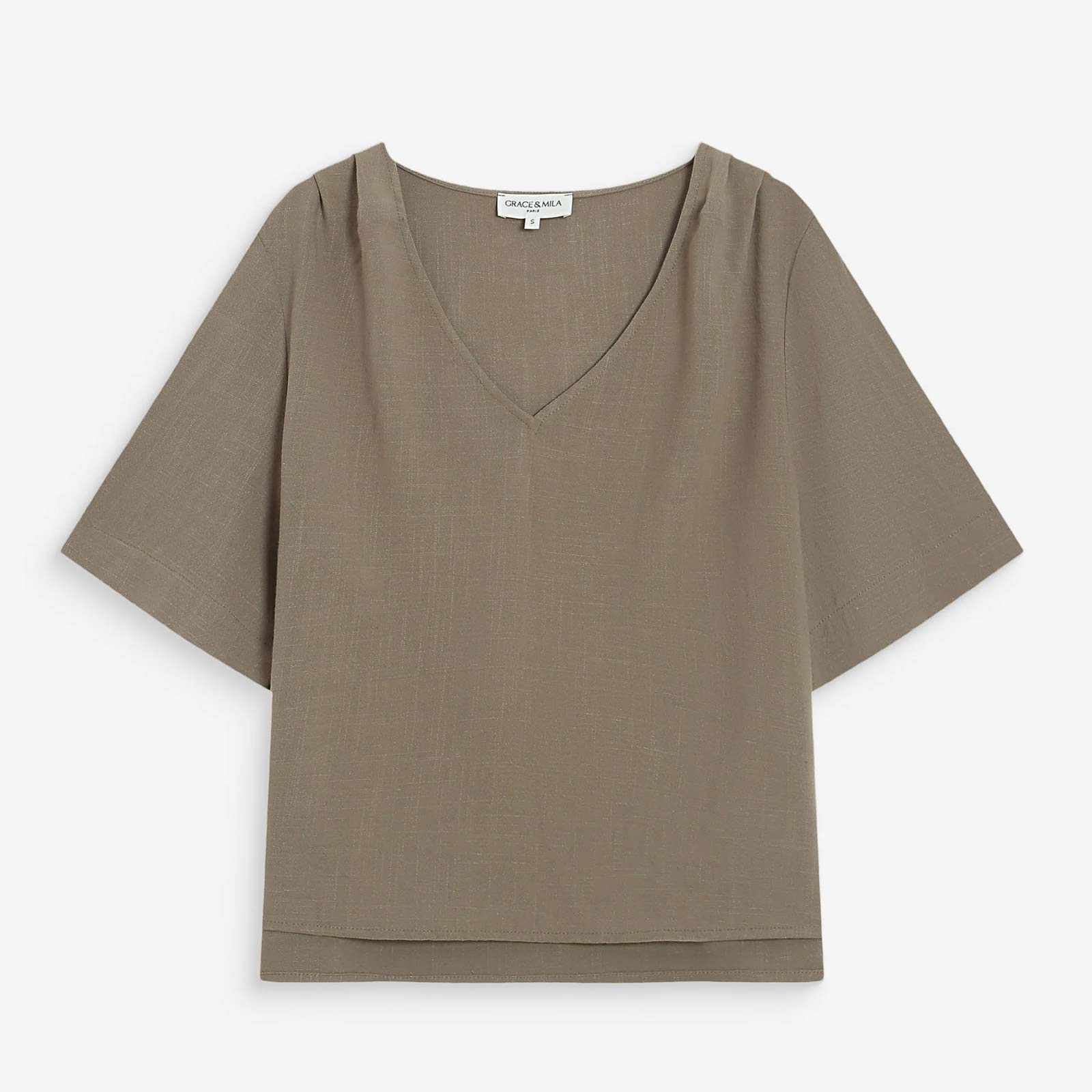 Short-Sleeve Top Violon kaki - Image 3