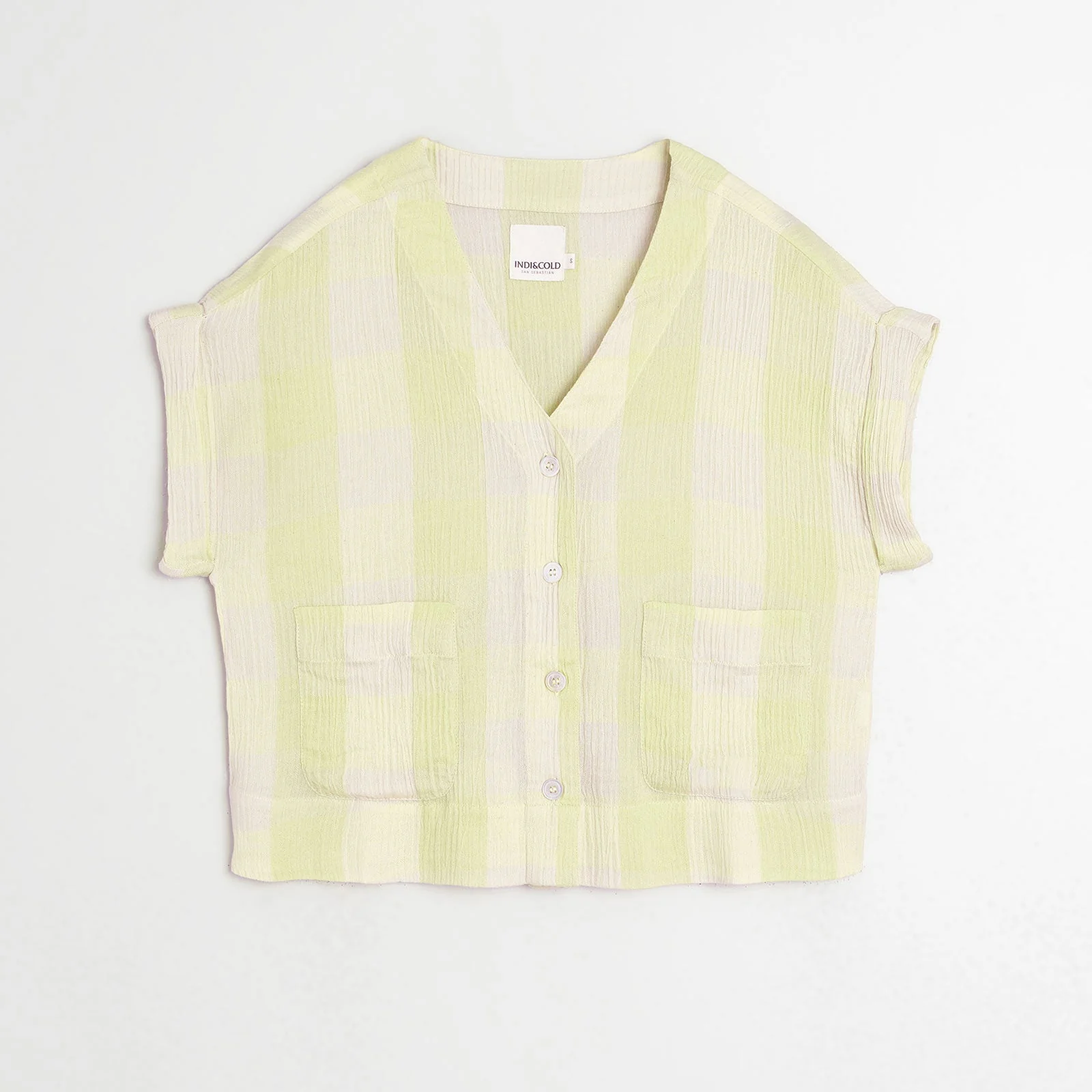 Short Sleeve Viscose Blouse wasabi - Image 3