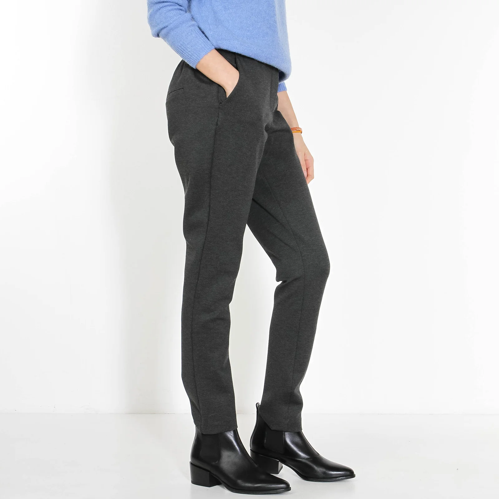 Thelma Ankle Pants dark grey mel - Image 4