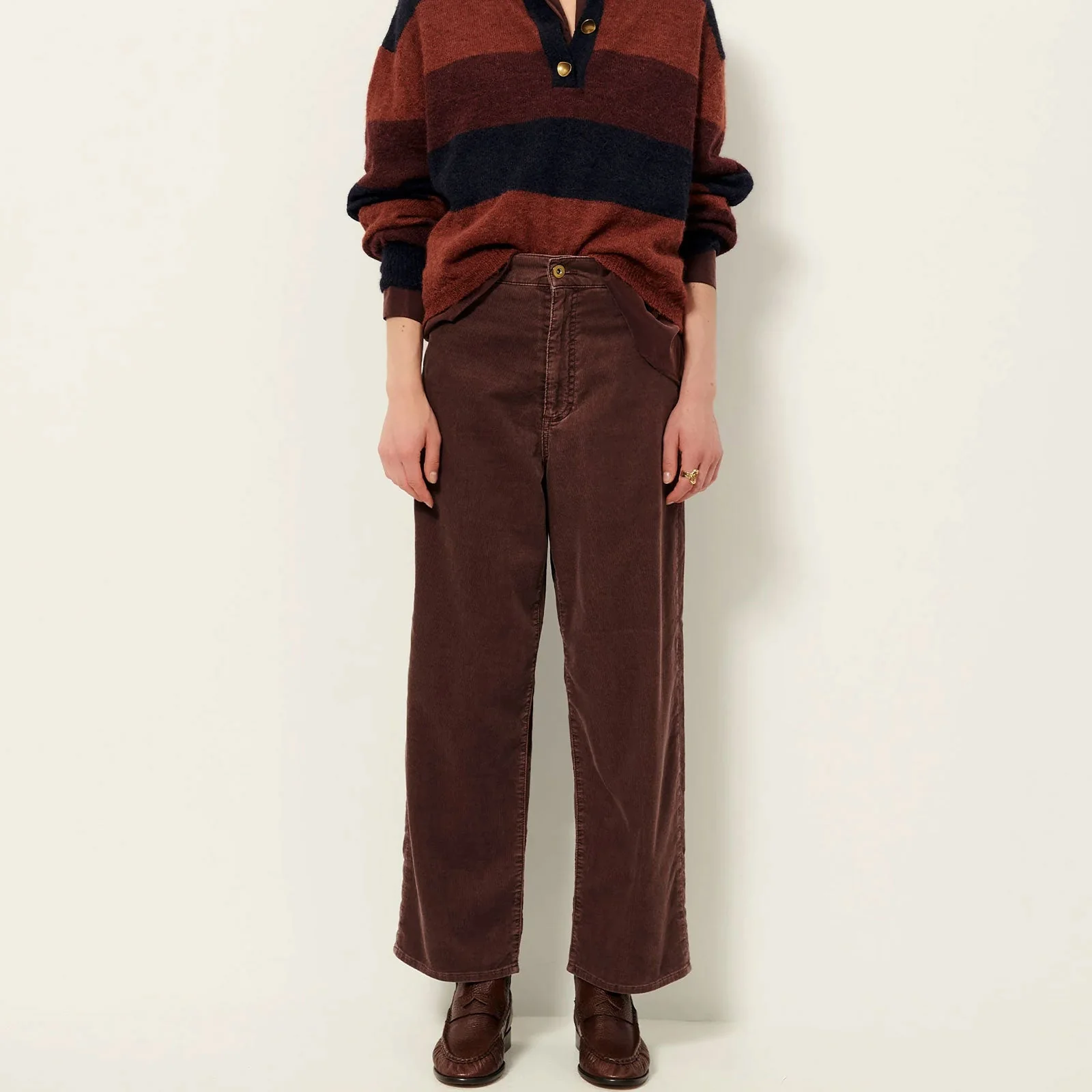 Velvet Cruise Cord Trousers coffea - Image 2